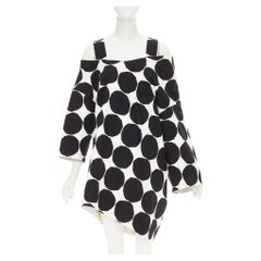 JUNYA WATANABE MARIMEKKO 2018 Runway black white polka dot asymmetric dress XS