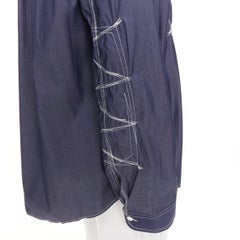 JUNYA WATANABE MEN 2024 cotton twill chambray contrast stitch work shirt XL