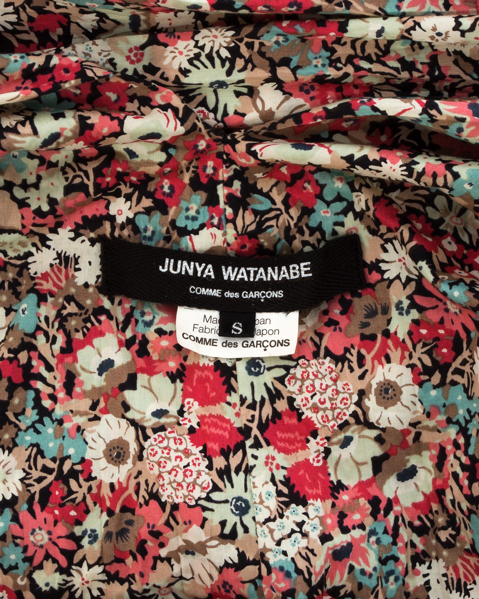 Junya Watanabe multicoloured floral cotton draped blouse, ca. 2002 2