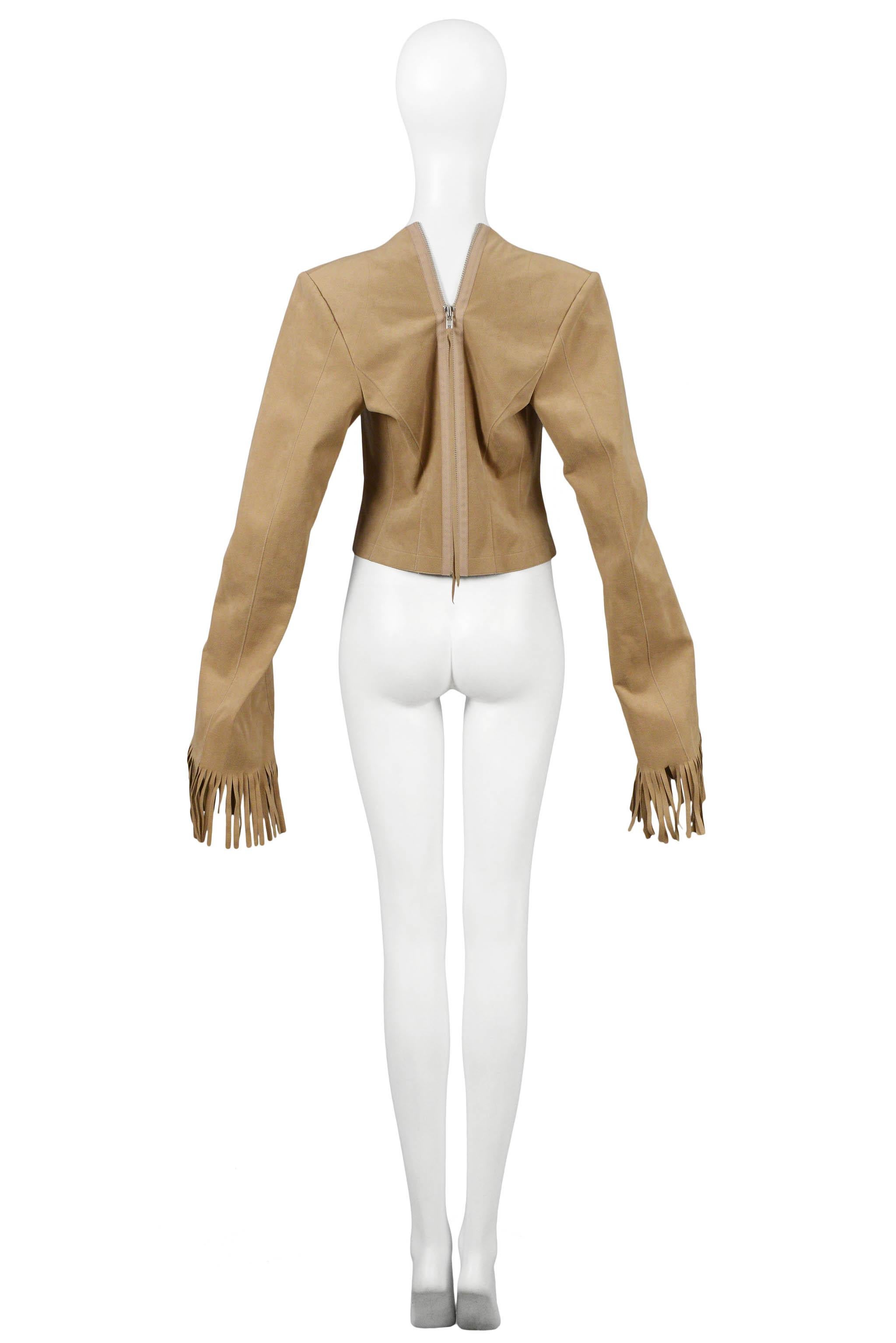 Junya Watanabe New Hippie Beige Fringe Top 2014 1