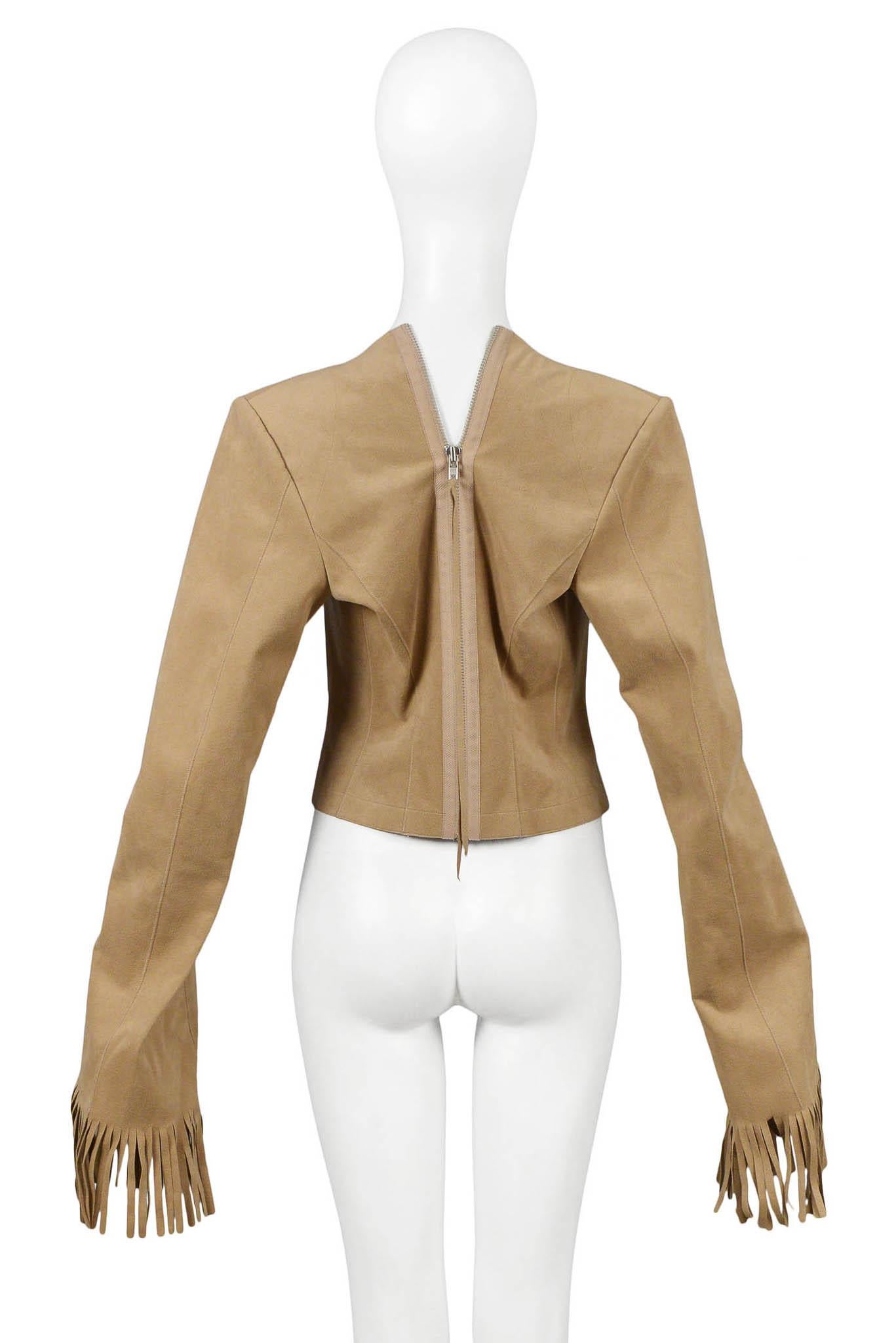Junya Watanabe New Hippie Beige Fringe Top 2014 2