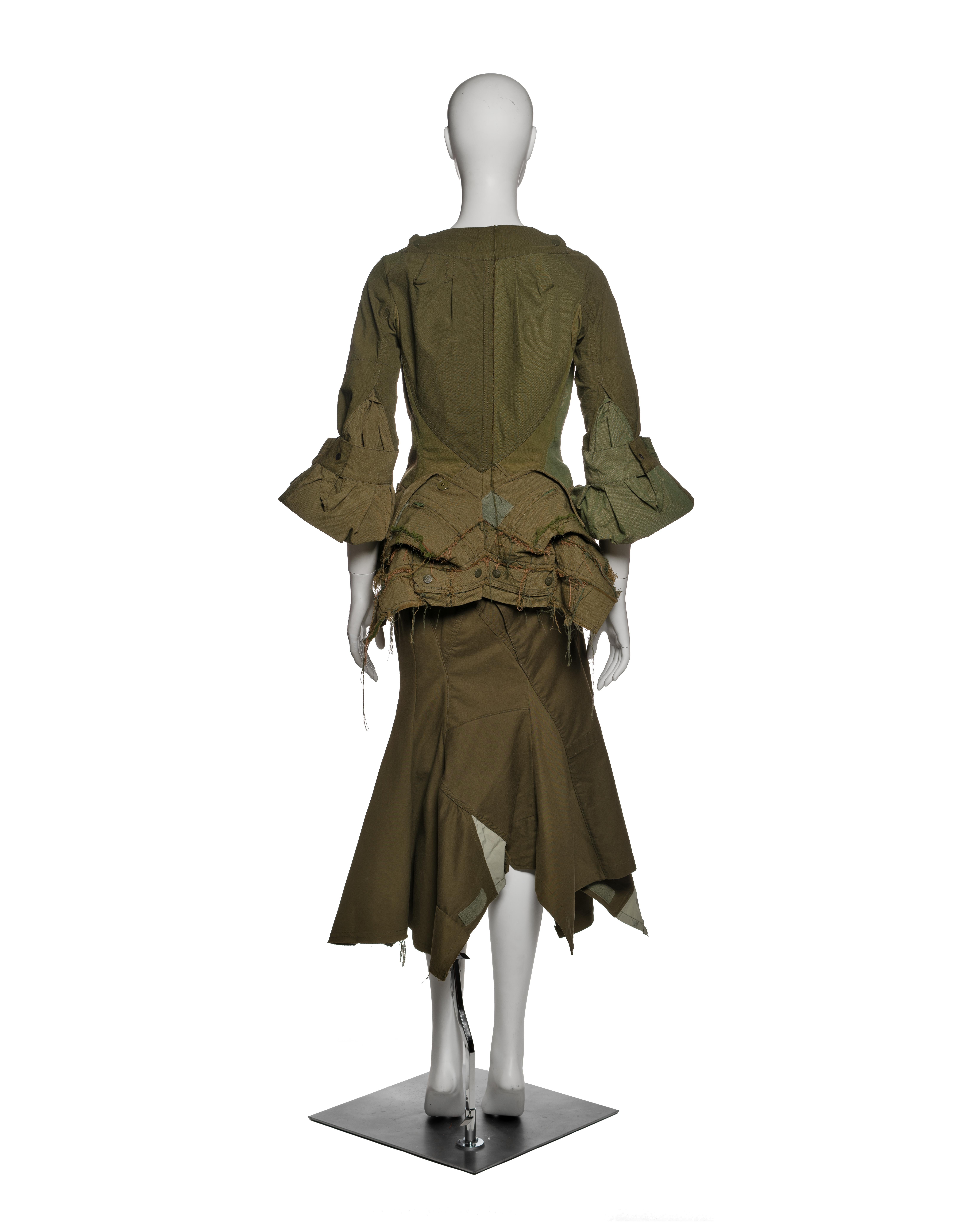 Giacca e gonna con peplo destrutturato di Junya Watanabe, AI 2006 in vendita 4