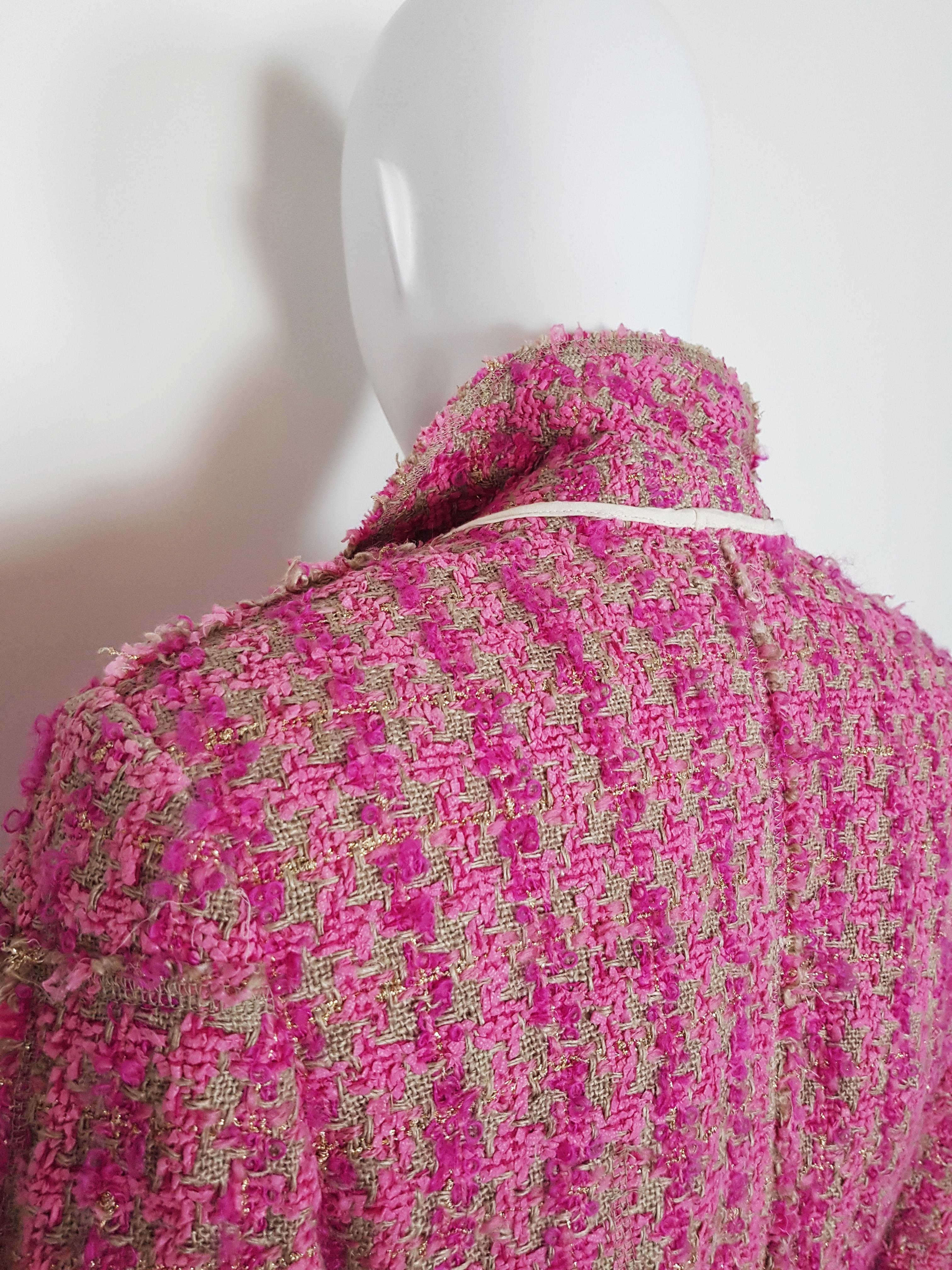 Women's JUNYA WATANABE POUR COMME DES GARÇONS pink tweed Jacket, c. 2000  For Sale