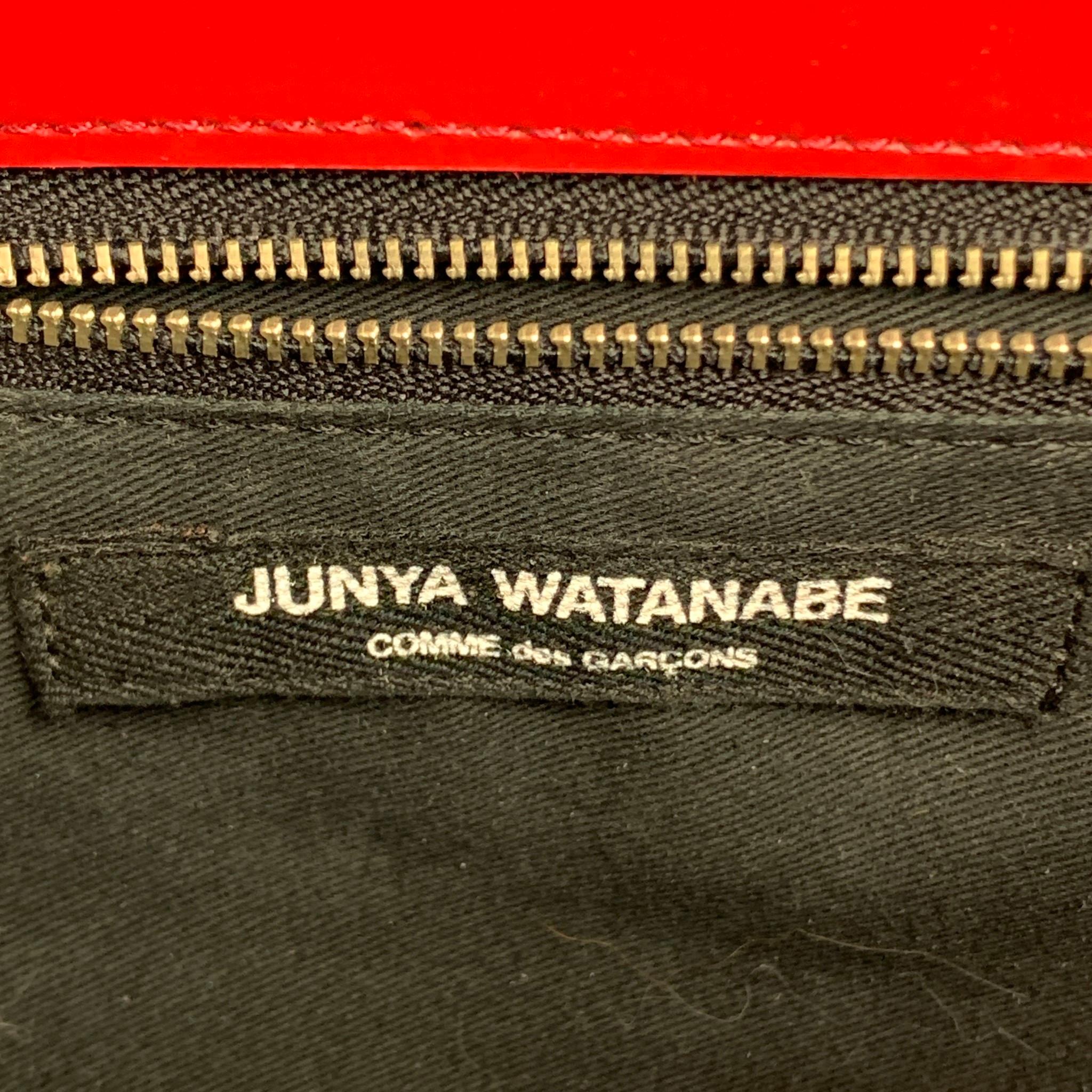 JUNYA WATANABE Red Leather Silver Tone Hardware Handbag 1
