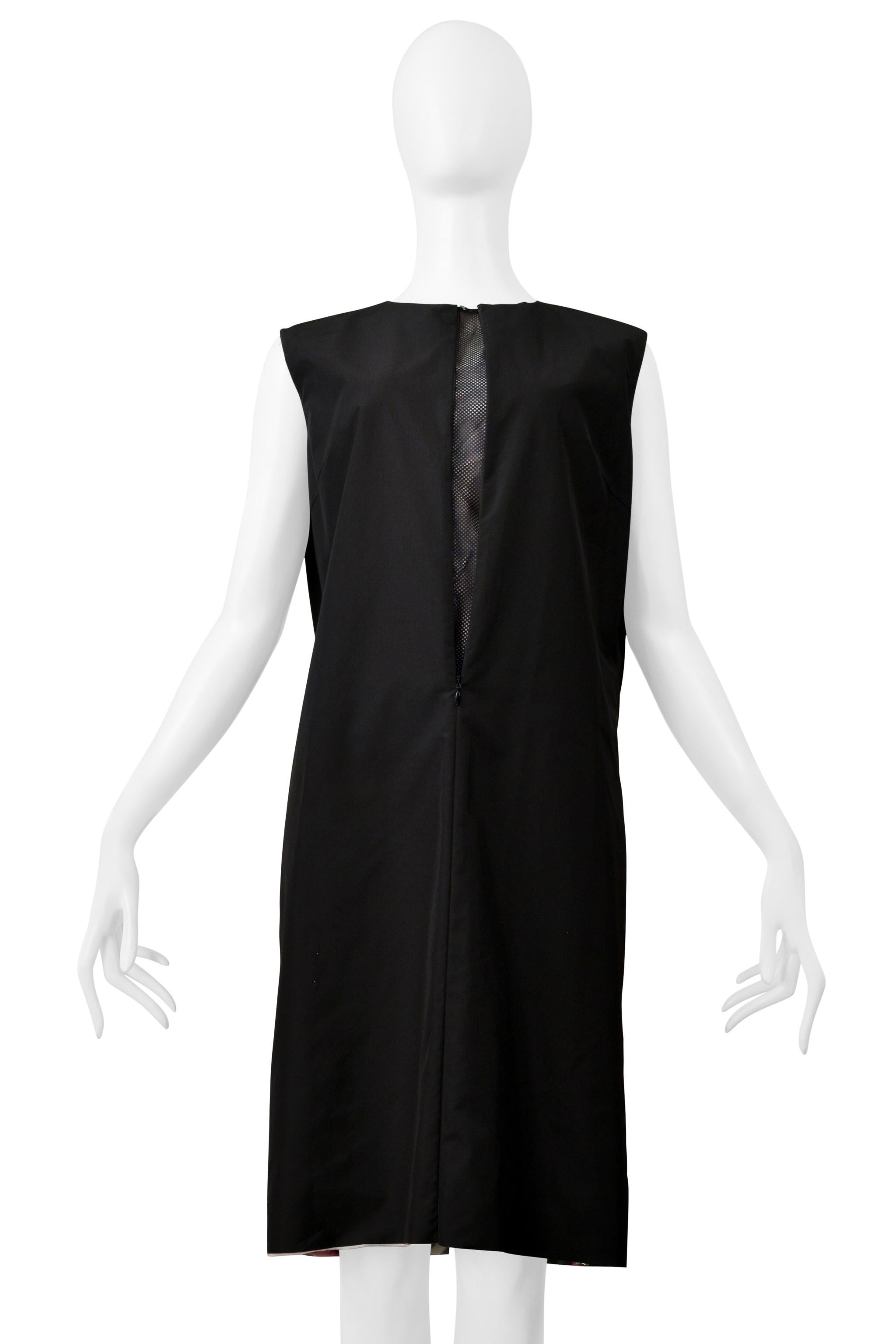 Junya Watanabe Reversible Metallic Floral Tech Dress W/ Black Interior Ss 2000 In Excellent Condition For Sale In Los Angeles, CA