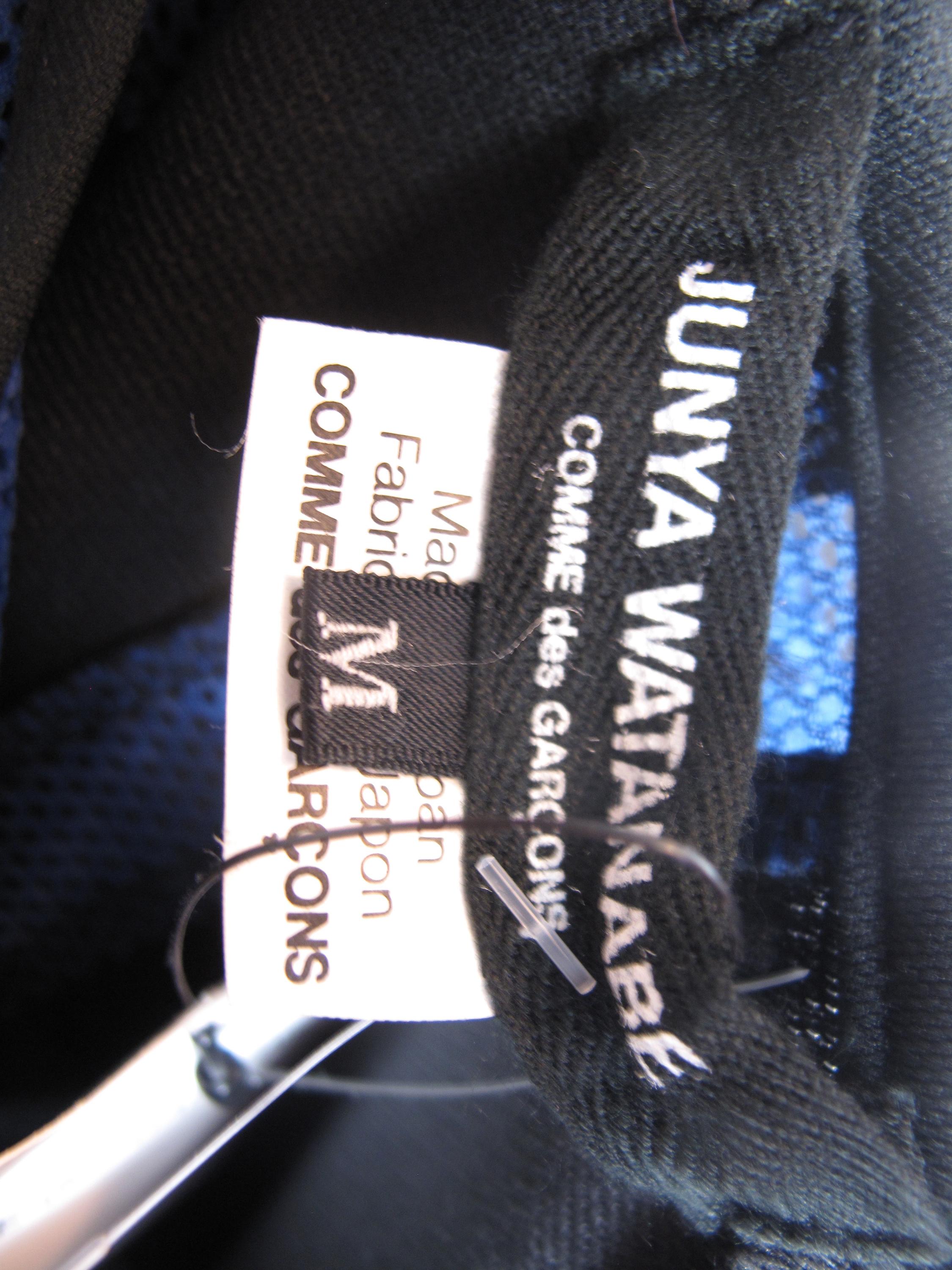 Junya Watanabe Runway Black and Blue with Mesh Inserts Dress In Excellent Condition In Austin, TX