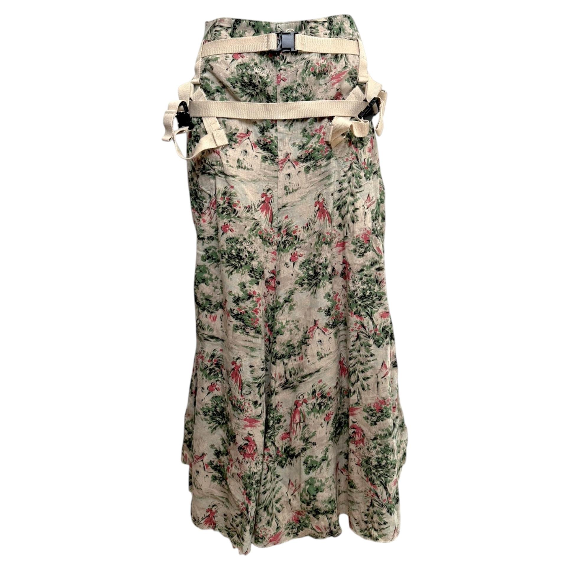 Junya Watanabe S/S 2003 Parachute Bondage Printed Skirt