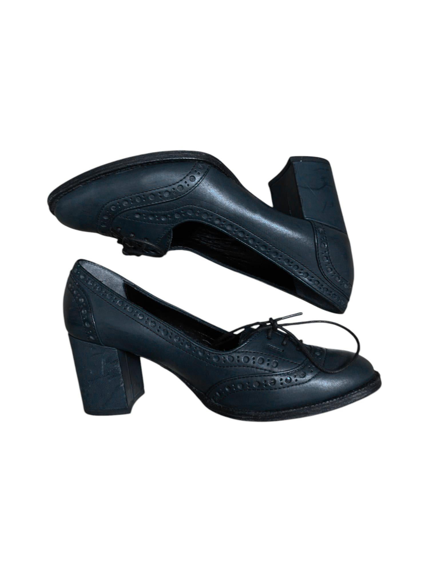 Donna Junya Watanabe S/S 2012 Leather Laced Black Pumps in vendita