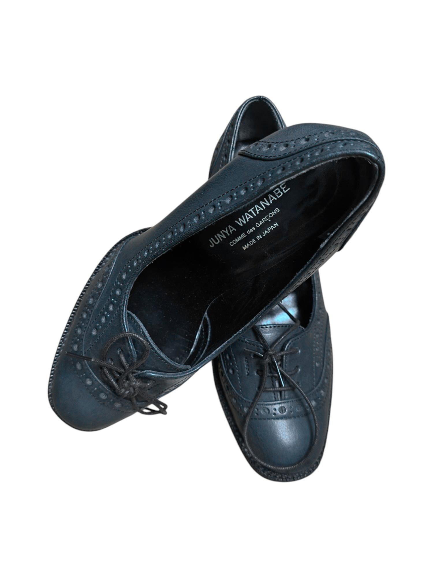 Junya Watanabe S/S 2012 Leather Laced Black Pumps in vendita 3