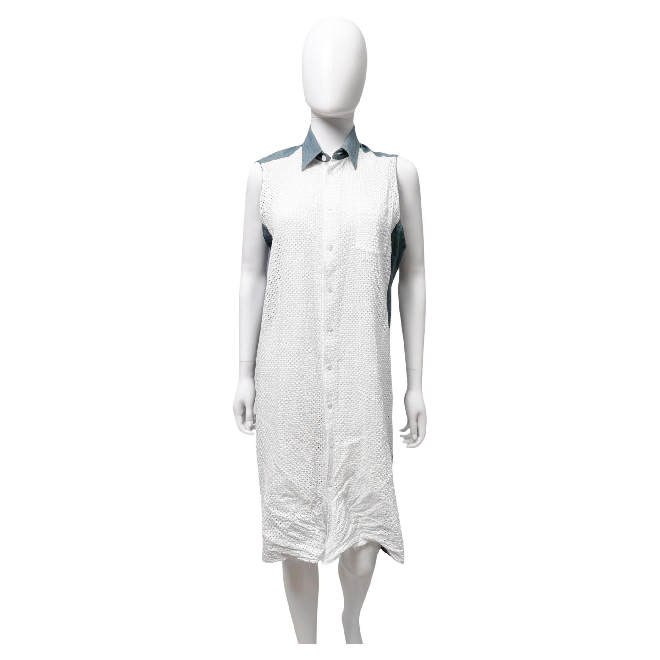 Junya Watanabe S/S 2016 Denim Button Up Knitted Dress