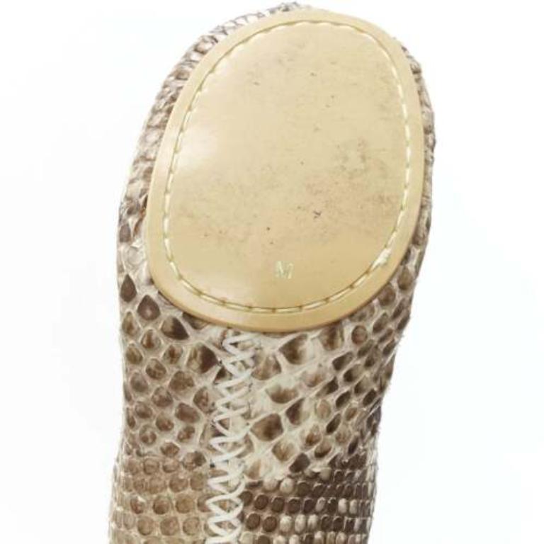 JUNYA WATANABE scaled animal print leather round toe boots M For Sale 5