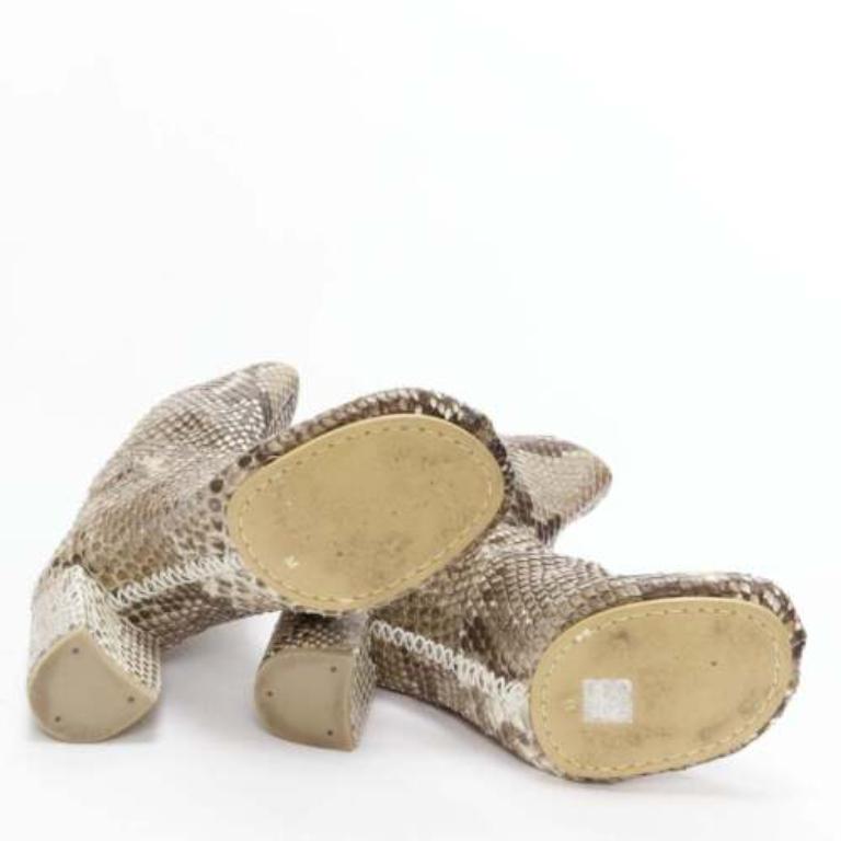 JUNYA WATANABE scaled animal print leather round toe boots M For Sale 6