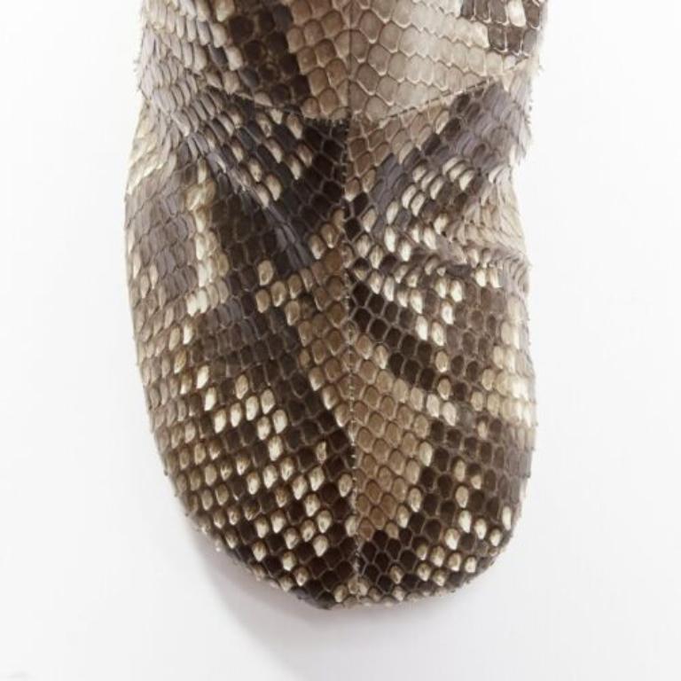 JUNYA WATANABE scaled animal print leather round toe boots M For Sale 1