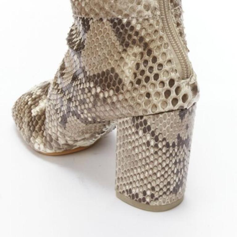 JUNYA WATANABE scaled animal print leather round toe boots M For Sale 3