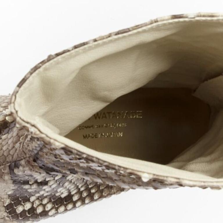 JUNYA WATANABE scaled animal print leather round toe boots M For Sale 4