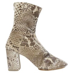 JUNYA WATANABE scaled animal print leather round toe boots M