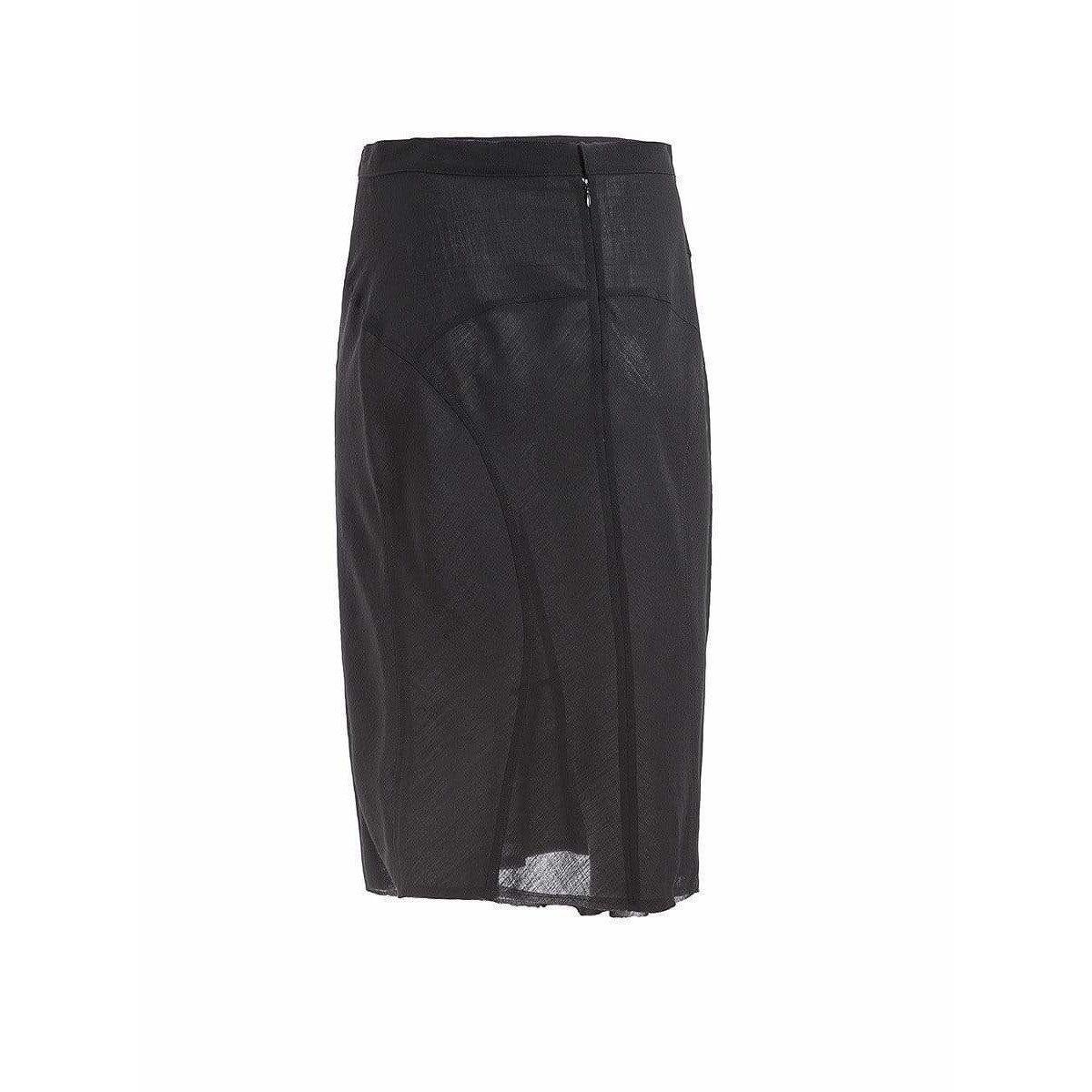 Black Junya Watanabe Silk Midi Skirt For Sale
