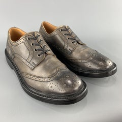 JUNYA WATANABE Size 10 Taupe Antique Leather Wingtip Lace Up Brogues