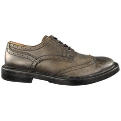 JUNYA WATANABE Size 10 Taupe Antique Leather Wingtip Lace Up Brogues