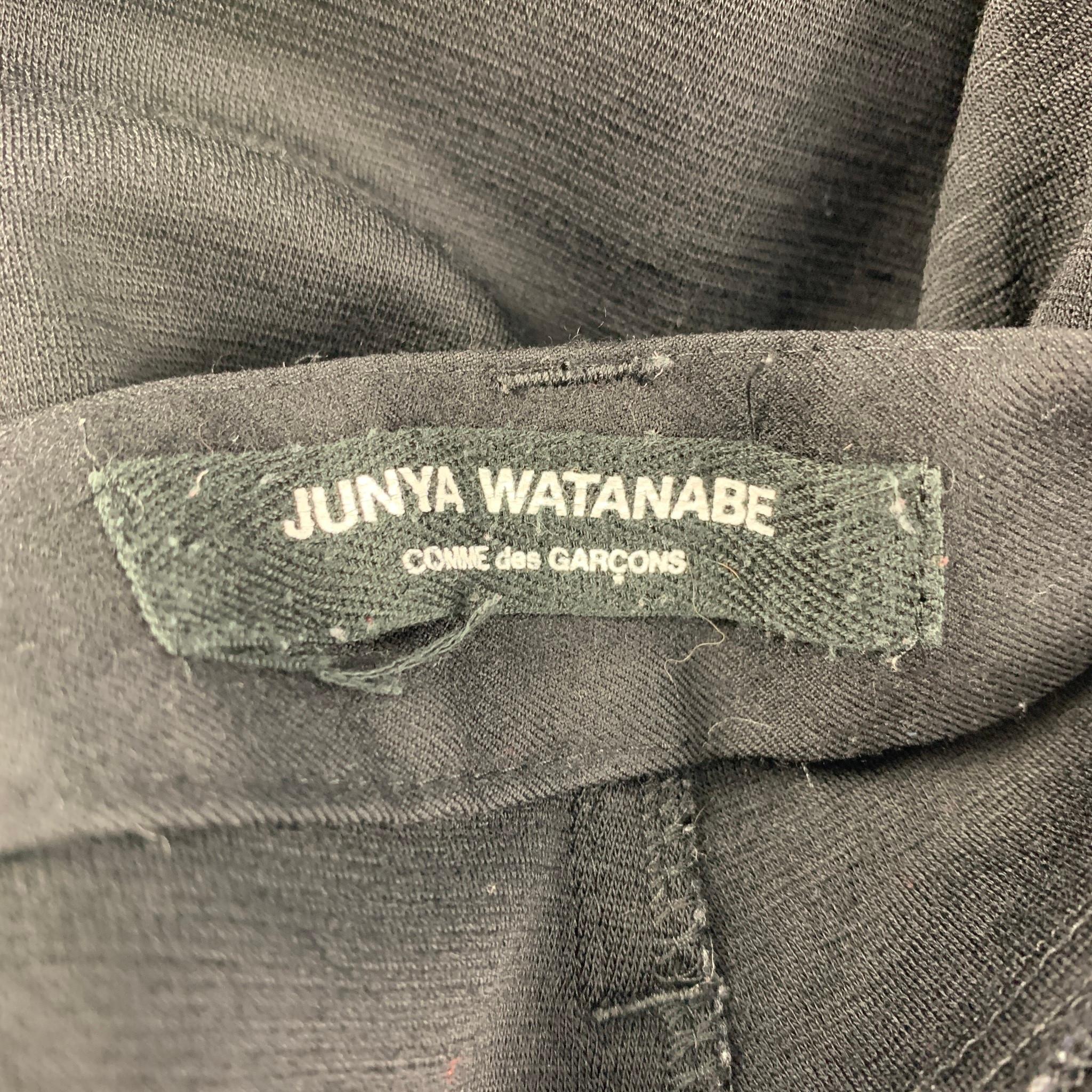 Gray JUNYA WATANABE Size 6 Black Silver Studded Cutout Jeans