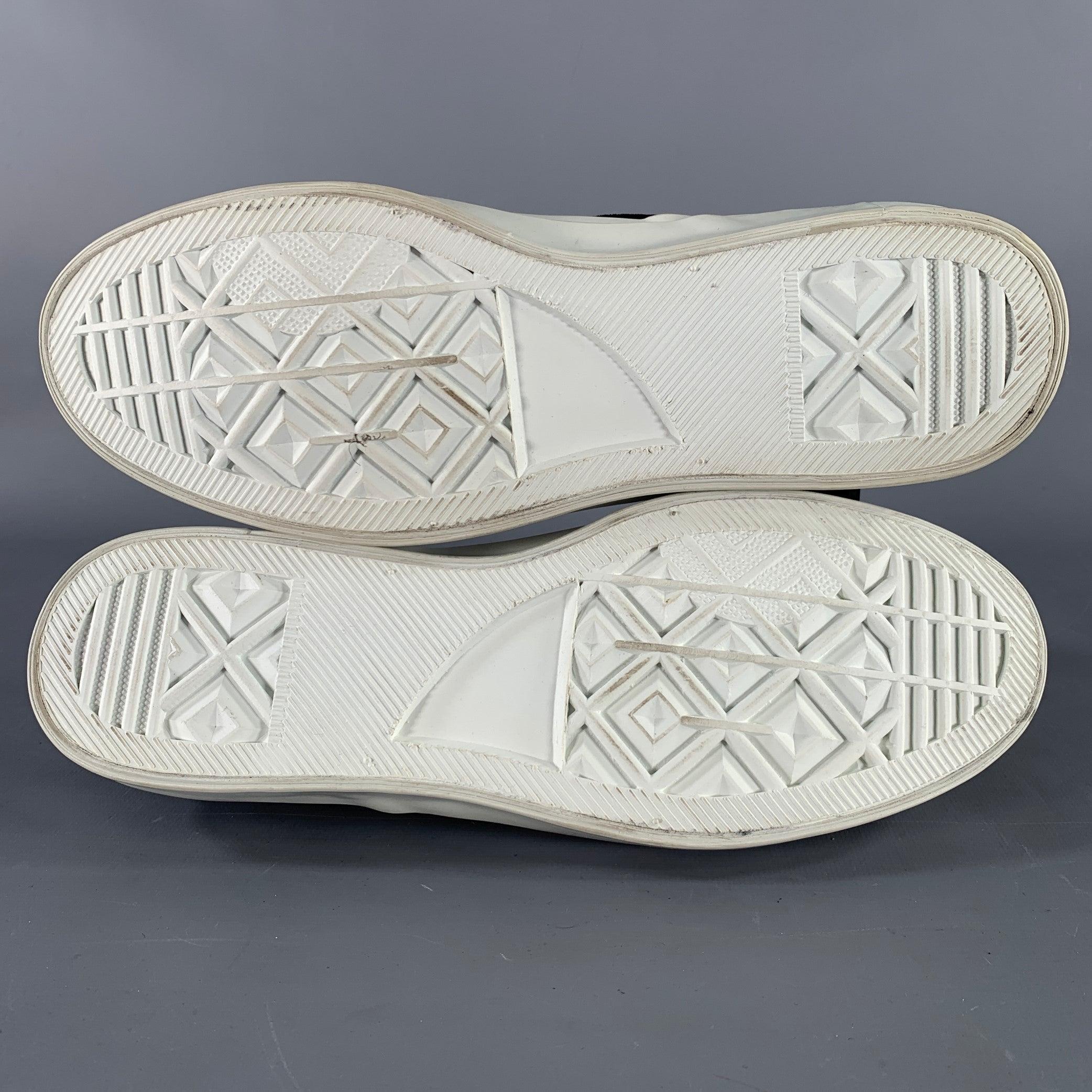 JUNYA WATANABE Size 9.5 Black Studded Leather Slip On Sneakers For Sale 2