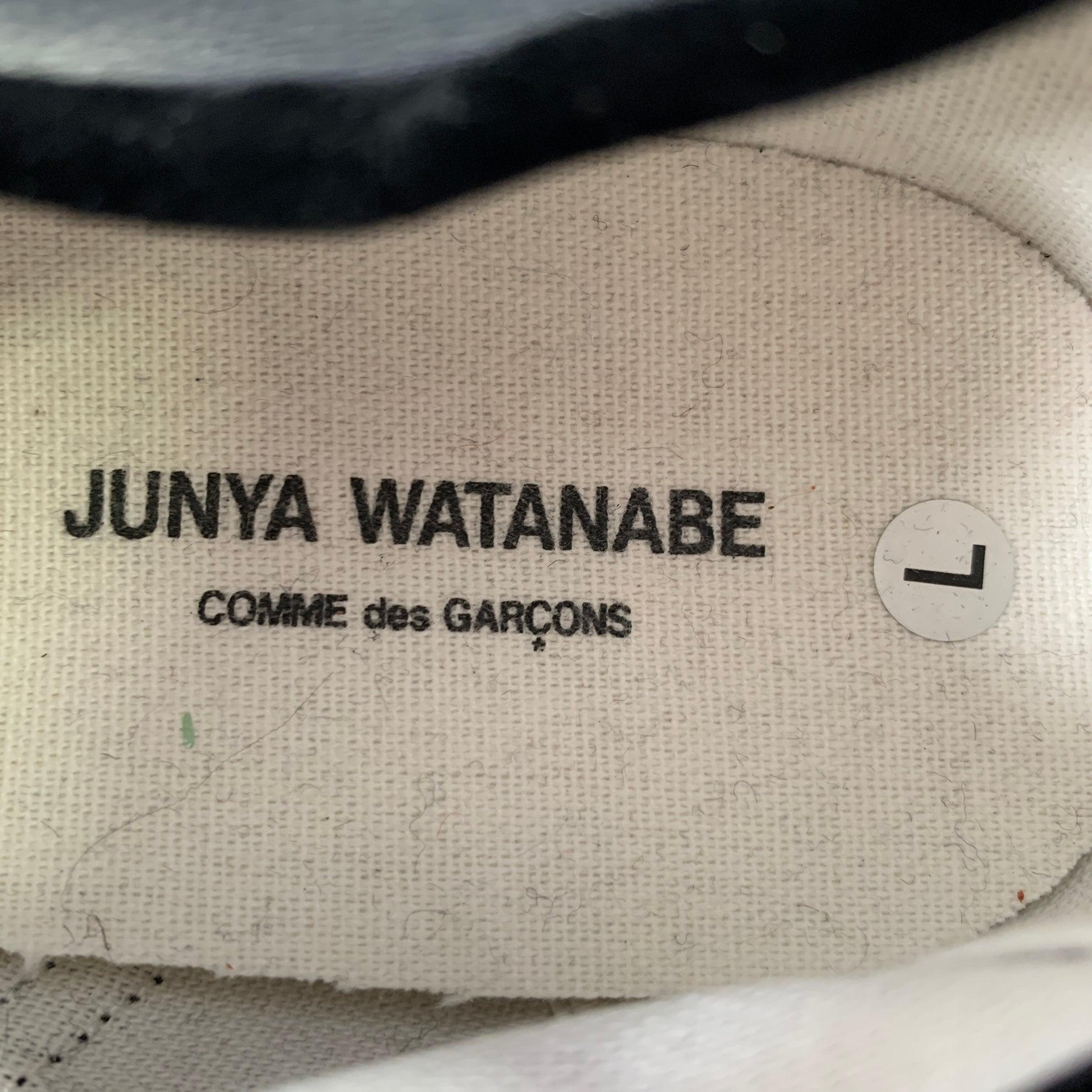 JUNYA WATANABE Size 9.5 Black Studded Leather Slip On Sneakers For Sale 3