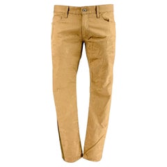 Pantaloni casual in cotone damascato beige Junya Watanabe taglia L.