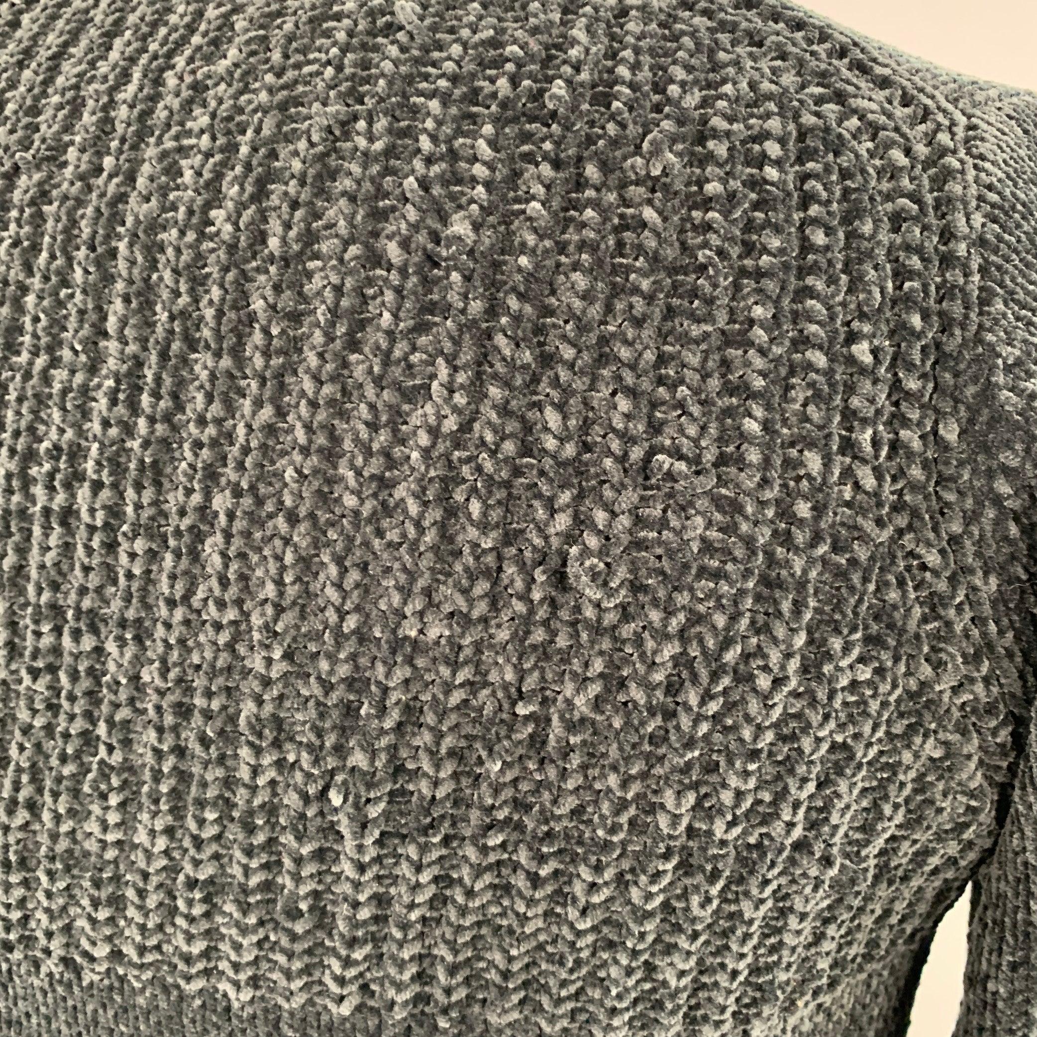 JUNYA WATANABE Size L Black Brown Chenille Knit Cardigan For Sale 1