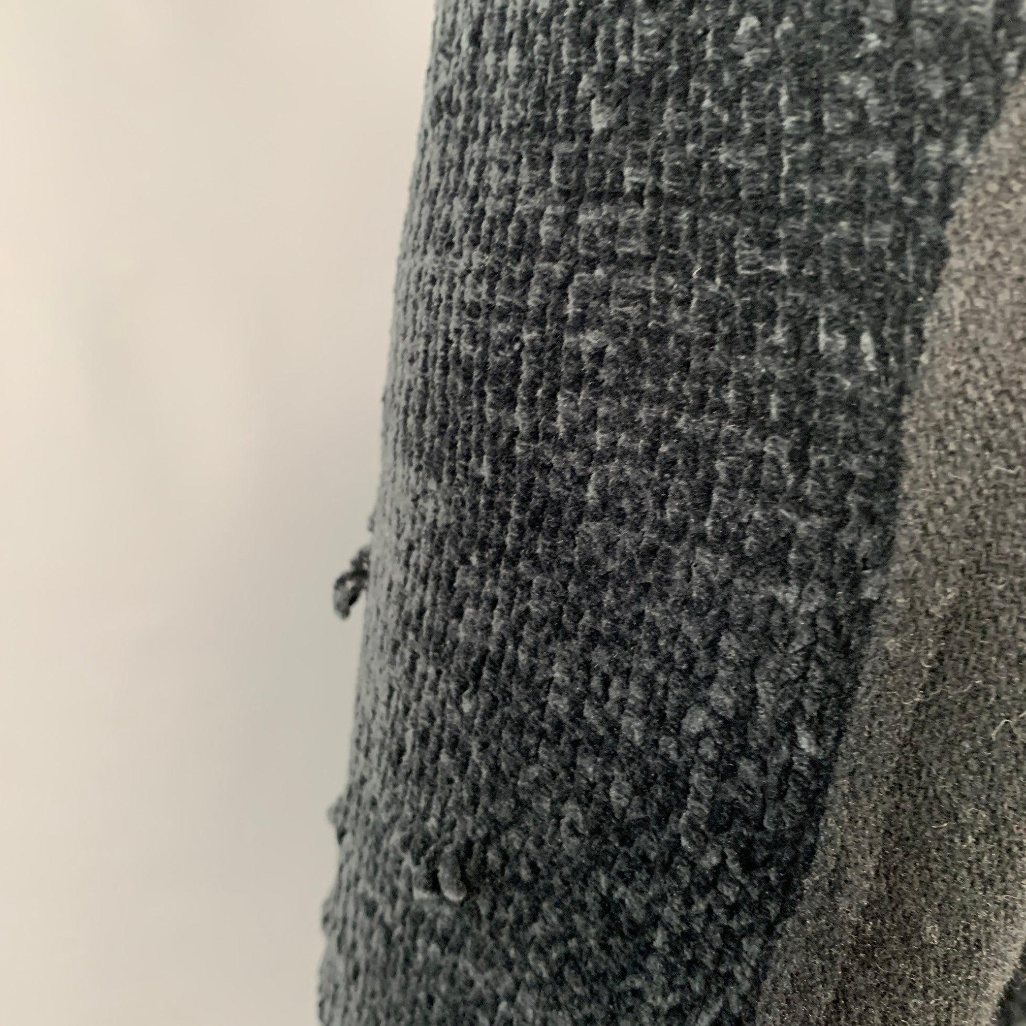 JUNYA WATANABE Size L Black Brown Chenille Knit Cardigan For Sale 3