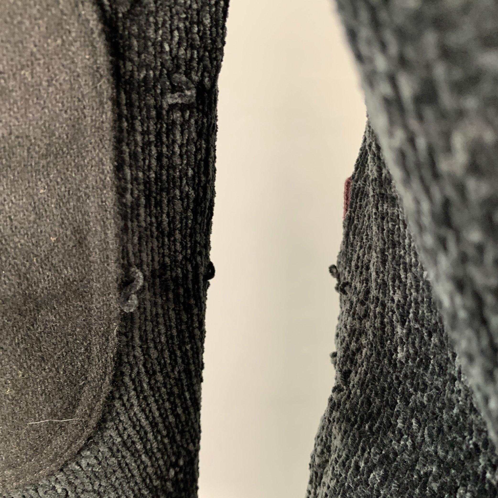 JUNYA WATANABE Size L Black Brown Chenille Knit Cardigan For Sale 4