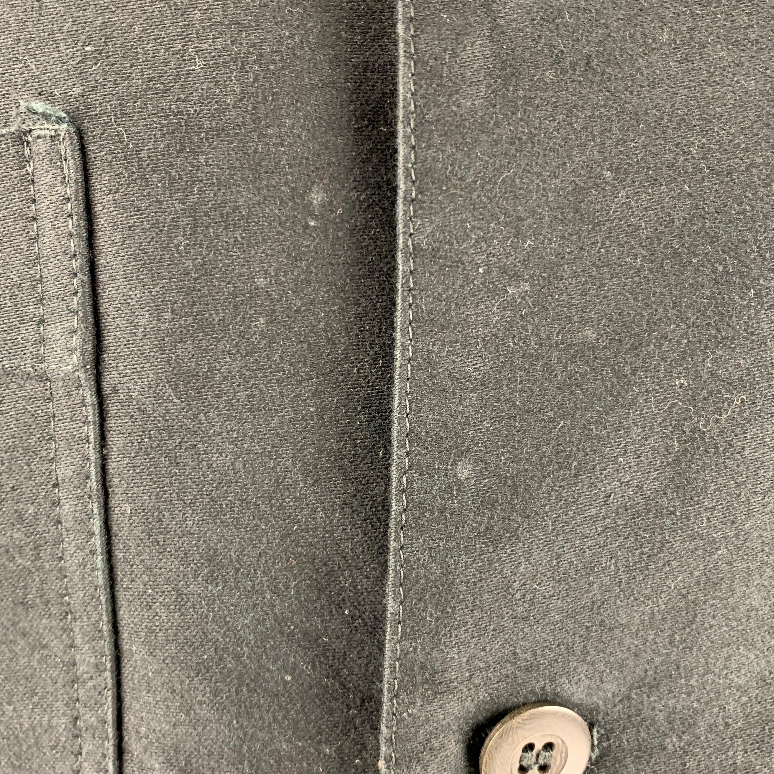 Men's JUNYA WATANABE Size L Black Mixed Fabrics Cotton Worker Jacket For Sale
