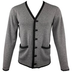 JUNYA WATANABE Size L Gray Knitted Wool Buttoned Cardigan