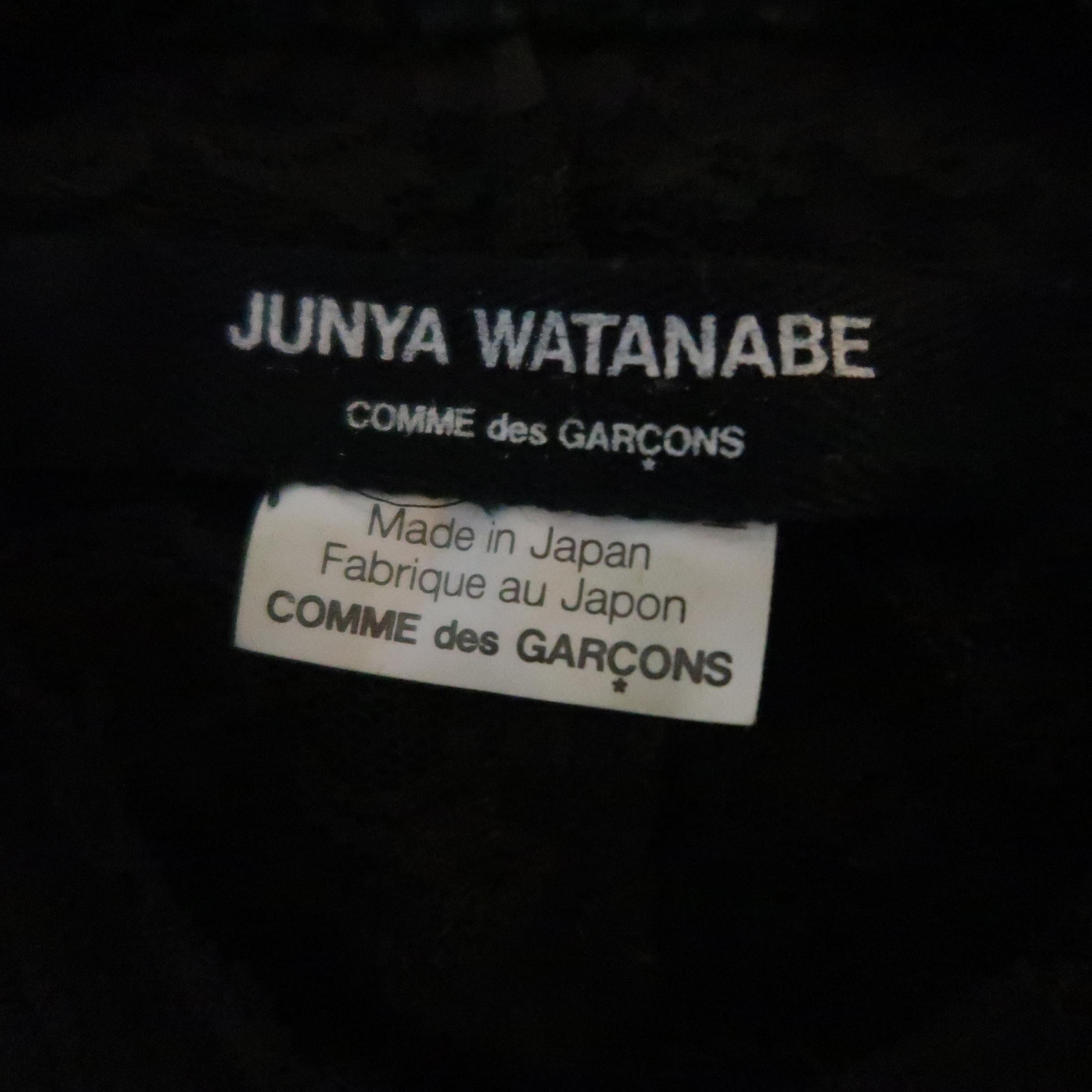 JUNYA WATANABE Size L Olive Green Black & Brown Lace 2004 Fall Blouse 3