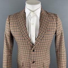 JUNYA WATANABE Size L Tan Plaid Wool Notch Lapel Sport Coat