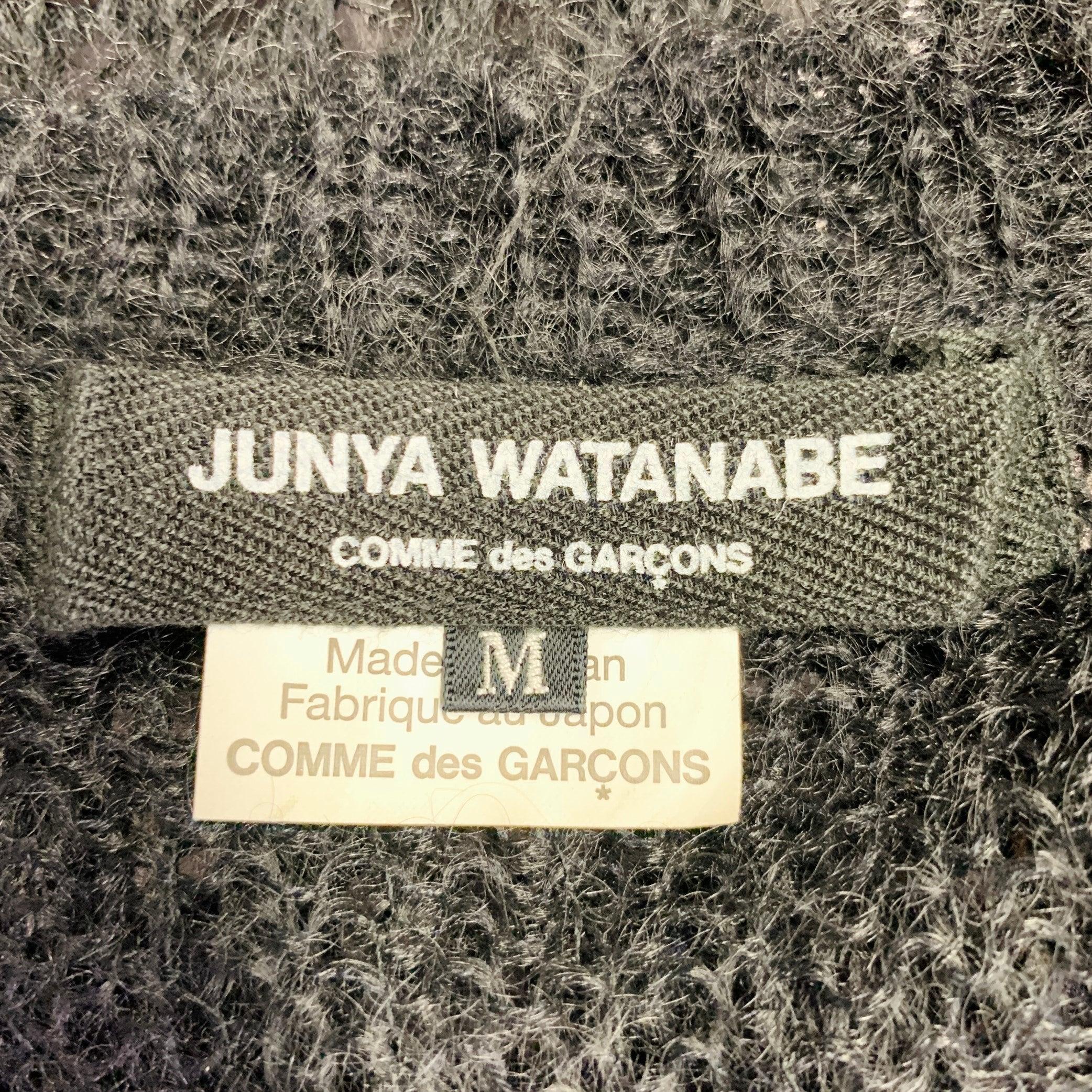 JUNYA WATANABE Size M Black Sequined Knit Sleeveless Long Pullover For Sale 1