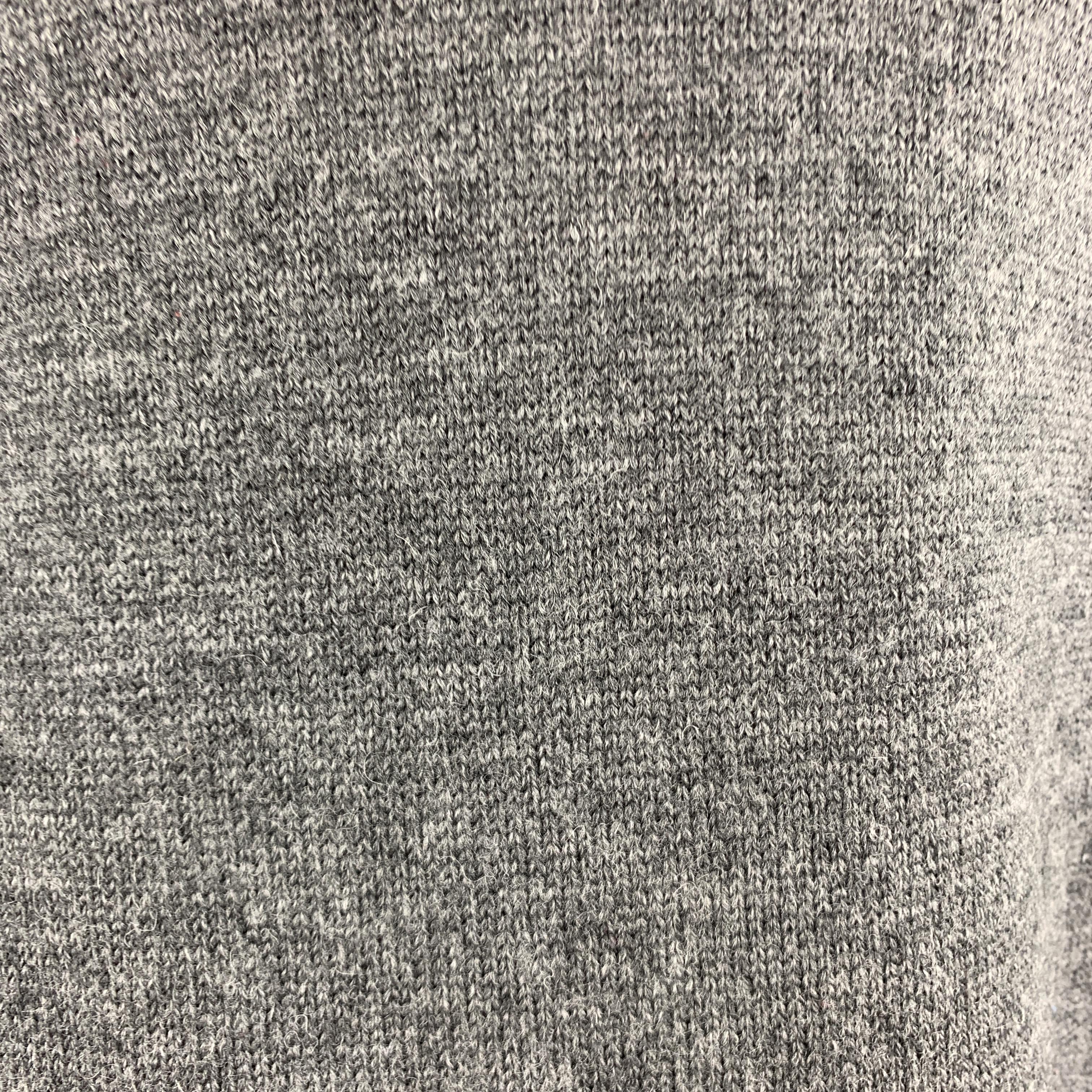 JUNYA WATANABE Size M Grey Wool Oversized Woven Cable Knit Sweater 1