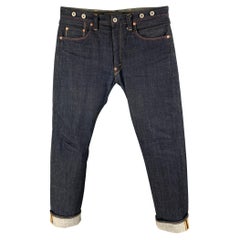 JUNYA WATANABE Baumwoll-Jeans mit indigoblauem Kontraststich, Größe M