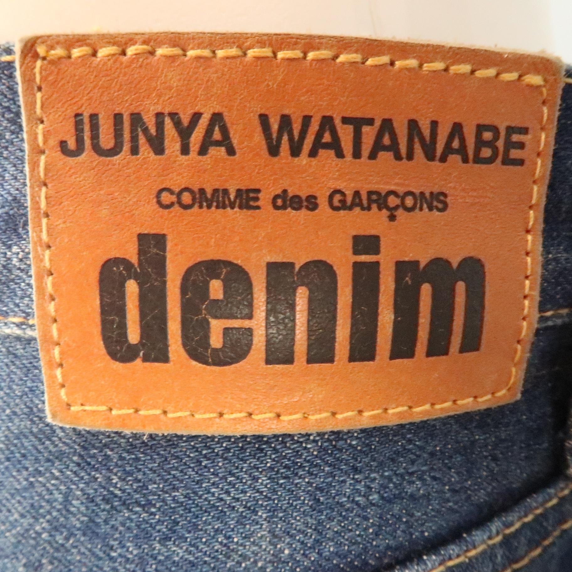 JUNYA WATANABE Size M Indigo Patchwork Selvedge Denim Button Fly Jeans 4