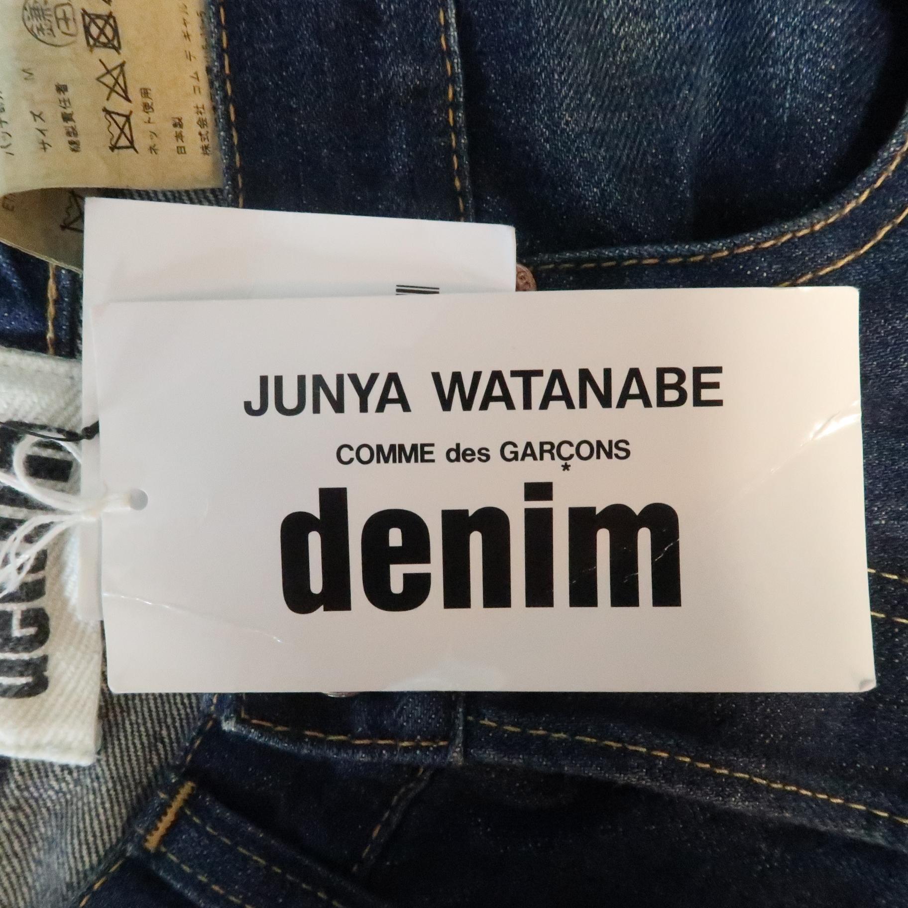 JUNYA WATANABE Size M Indigo Patchwork Selvedge Denim Button Fly Jeans 5