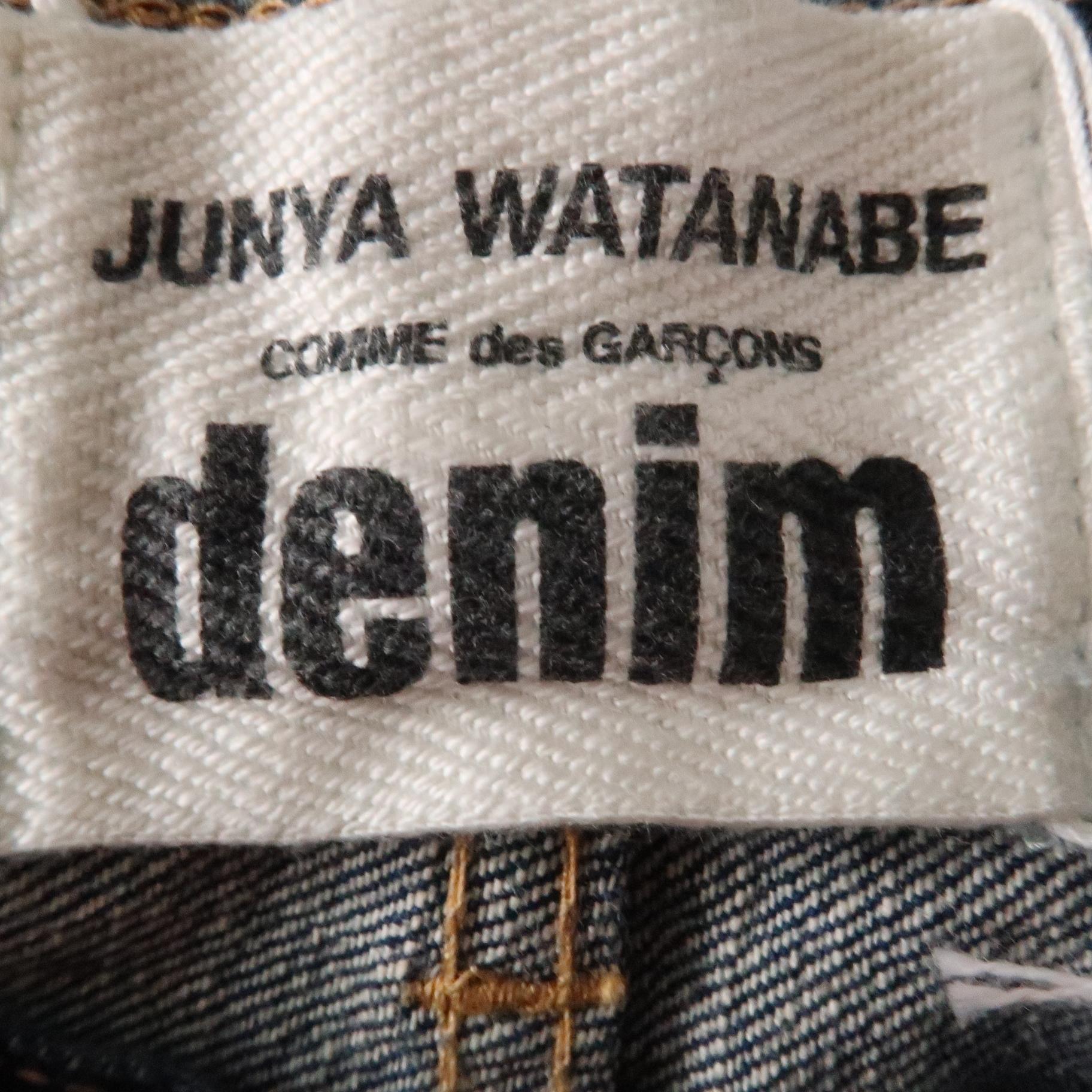 JUNYA WATANABE Size M Indigo Patchwork Selvedge Denim Button Fly Jeans 6