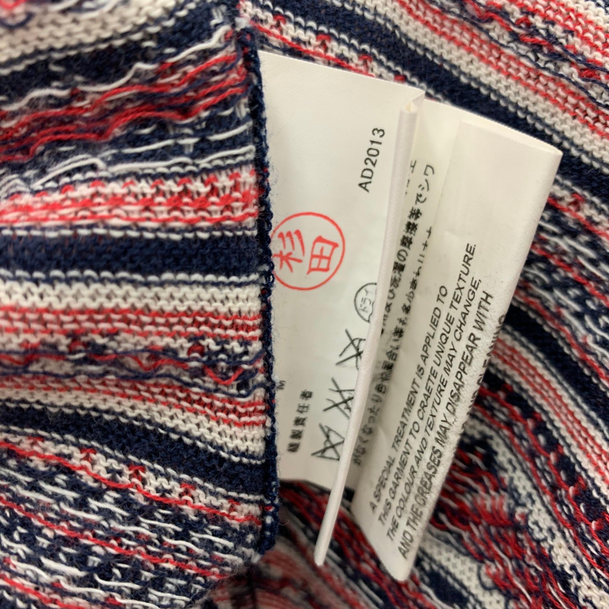 JUNYA WATANABE Size M Navy Red Cotton Hooded Sweatshirt In Good Condition In San Francisco, CA