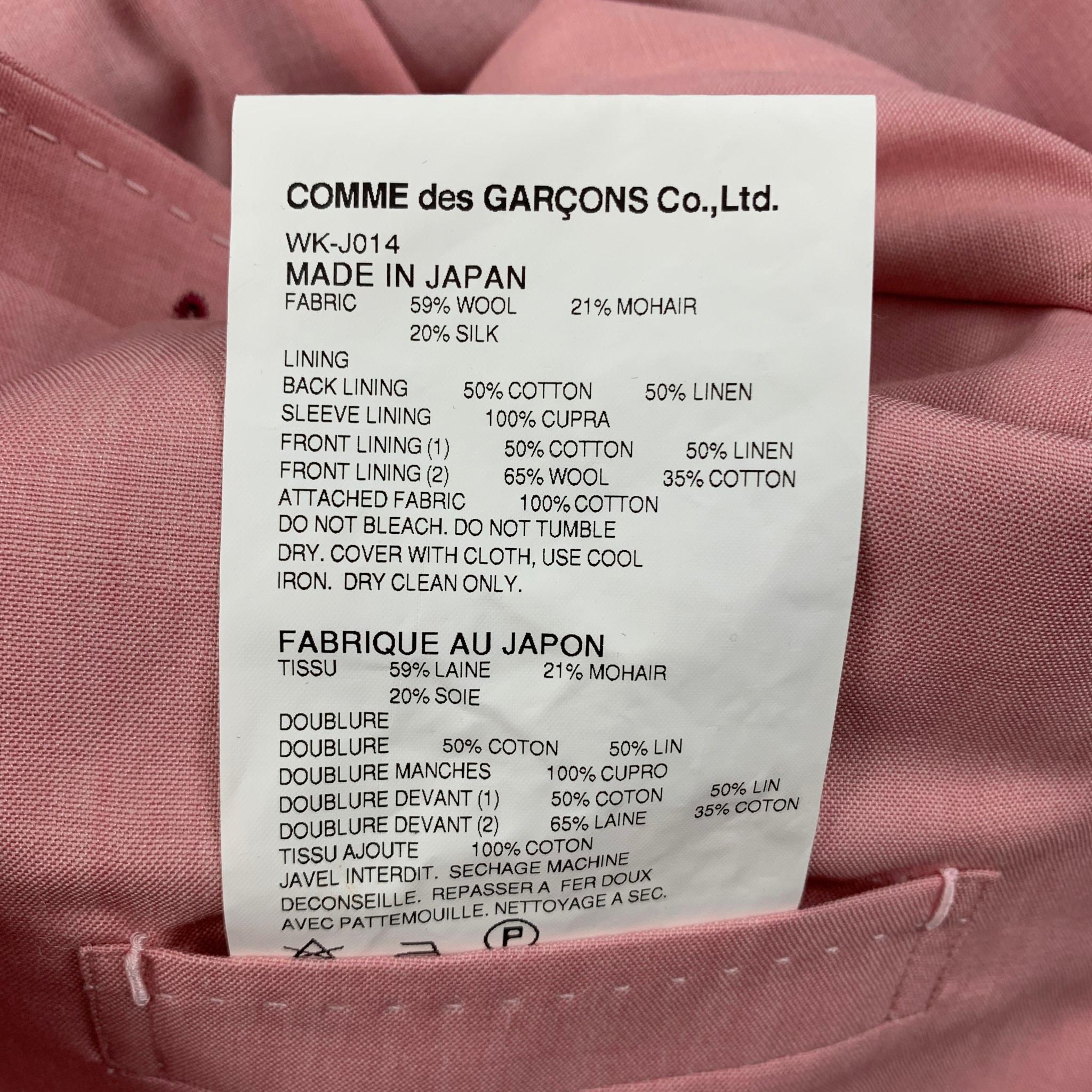 JUNYA WATANABE Size M Pink Wool Blend Notch Lapel Sport Coat In Good Condition In San Francisco, CA