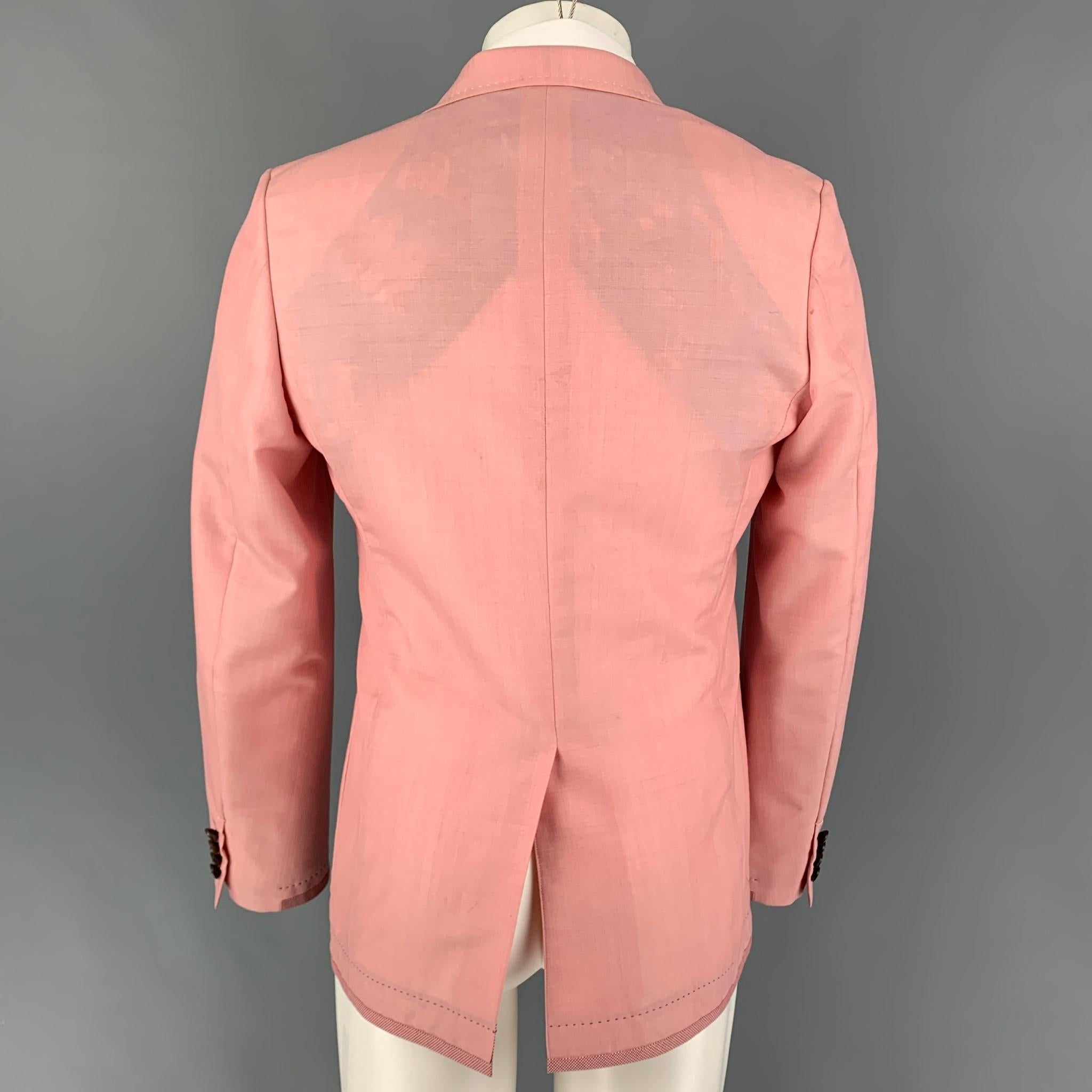 JUNYA WATANABE Size M Pink Wool Blend Notch Lapel Sport Coat 3