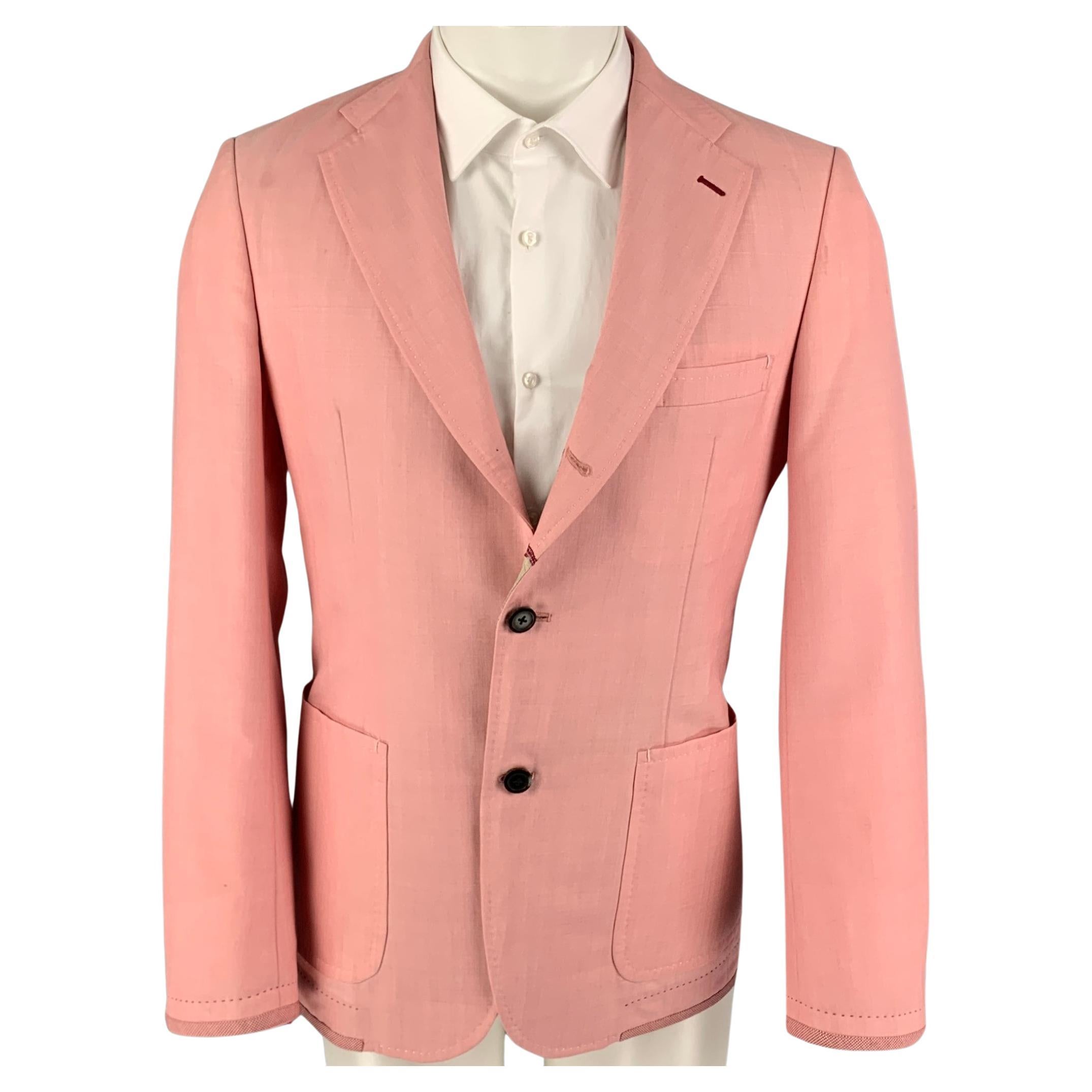JUNYA WATANABE Size M Pink Wool Blend Notch Lapel Sport Coat