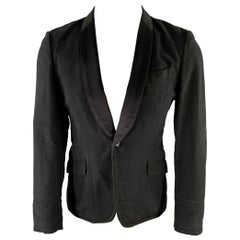 JUNYA WATANABE Size S Black Cotton Wool Shawl Collar Sport Coat