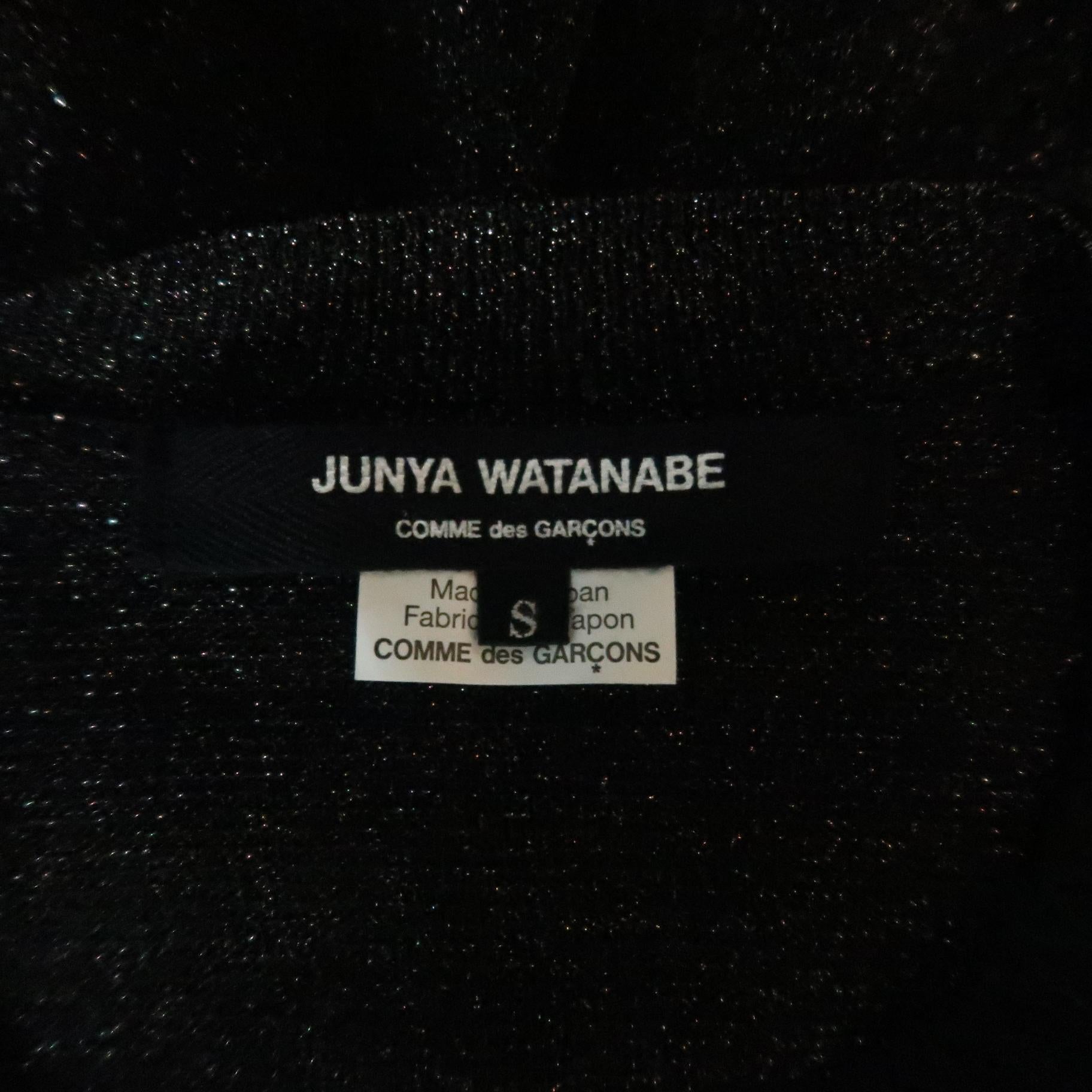 JUNYA WATANABE Size S Black Destressed Knit Short Sleeve Pullover 4