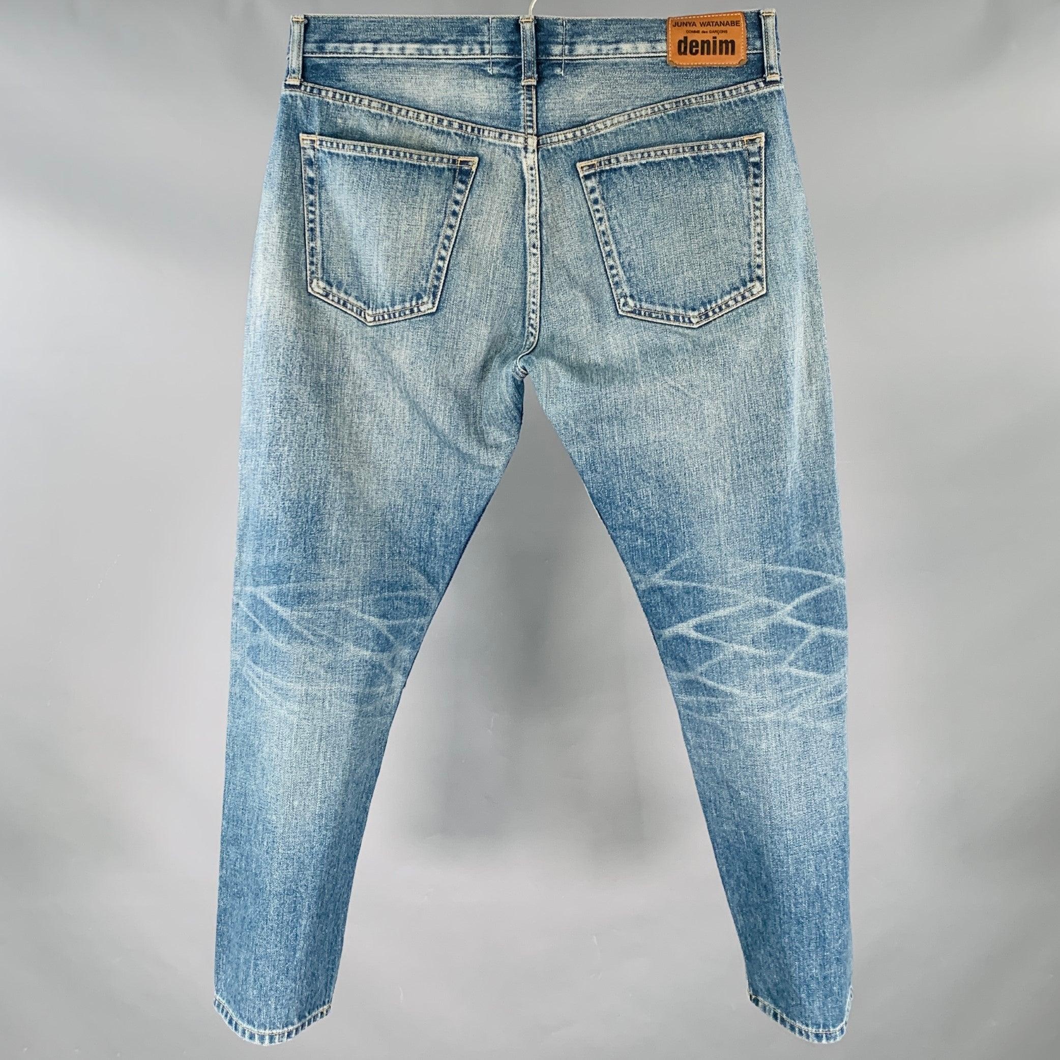 Men's JUNYA WATANABE Size S Blue Navy Patchwork Cotton Selvedge Jeans
