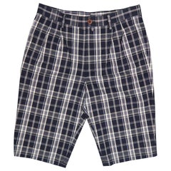 JUNYA WATANABE Größe S Marineblaue & weiß karierte Baumwoll Shorts