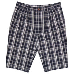 JUNYA WATANABE Size S Navy & White Plaid Cotton Shorts