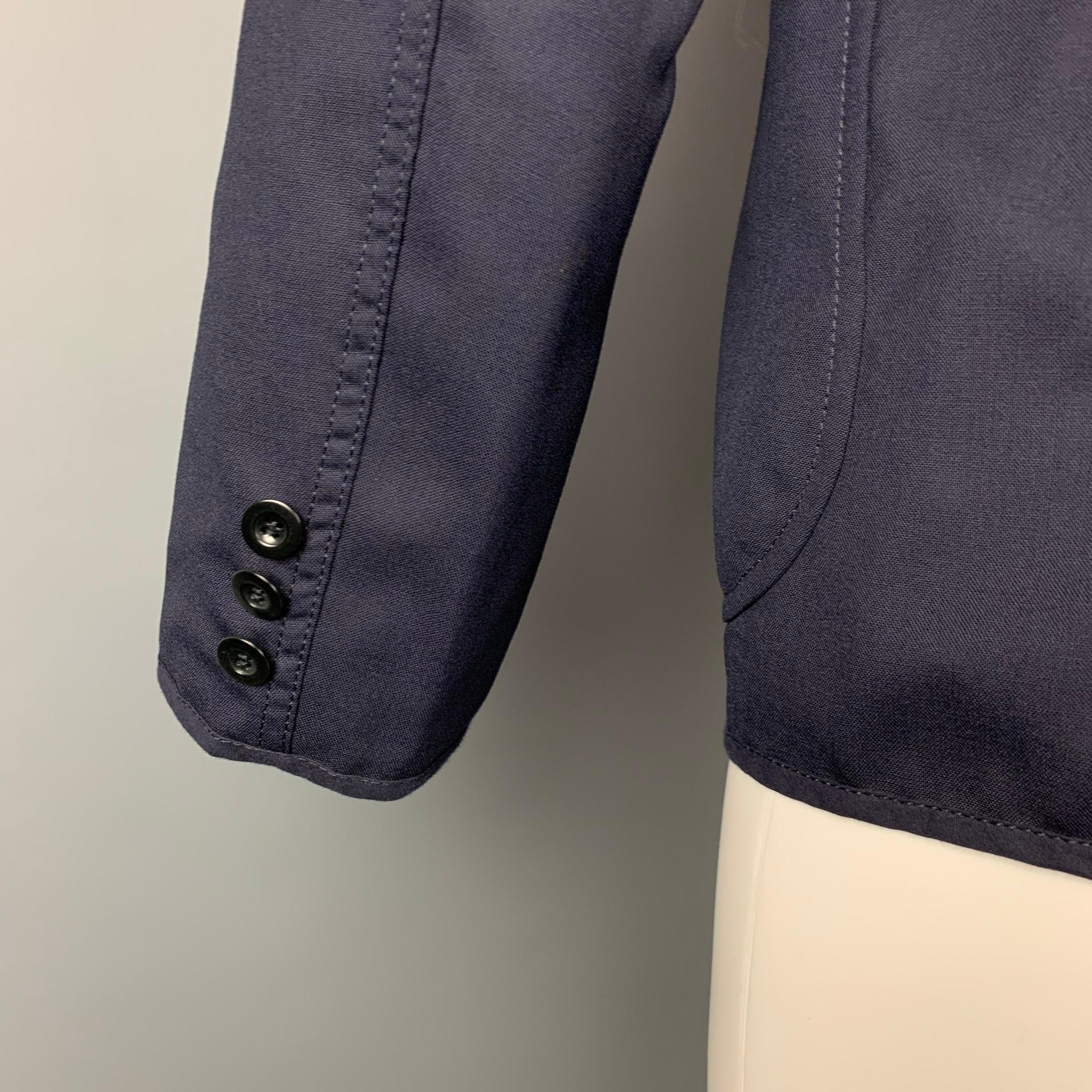 Men's JUNYA WATANABE Size S Navy Wool Notch Lapel Sport Coat